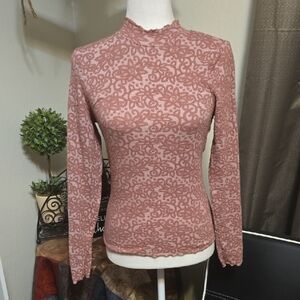 Willow & Root Lace Long Sleeve Blouse - Pink